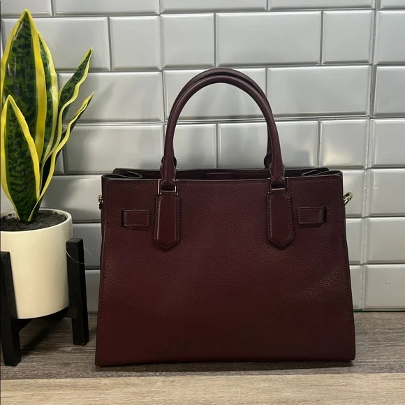3329 Michael Kors Mercer Gallery Medium satchel burgundy - Picture 2 of 15